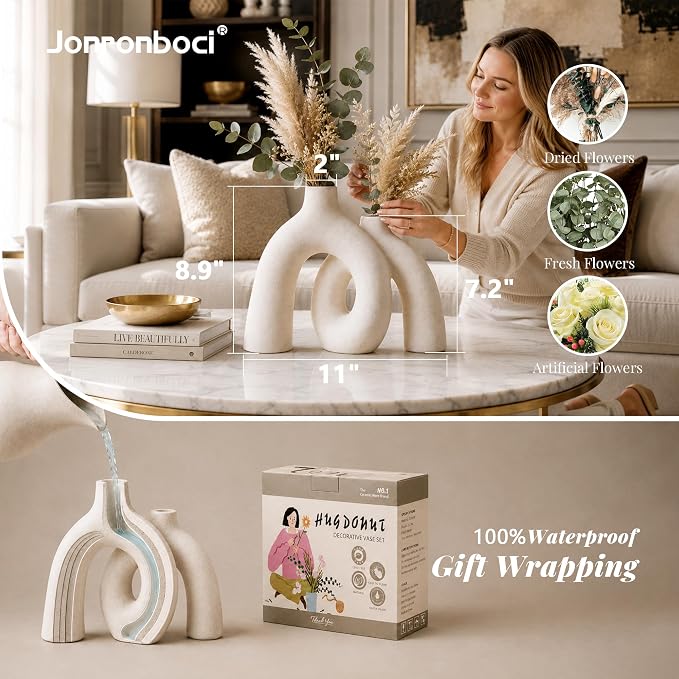 Hug Donut Decorative Vase Set - Image 4