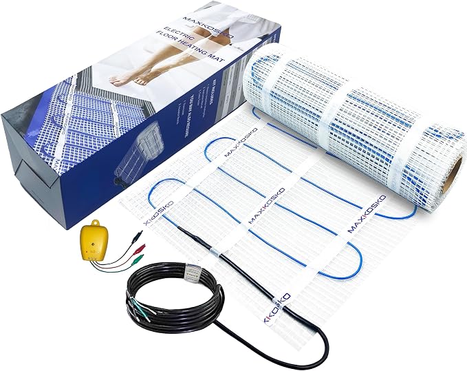 MAXKOSKO 60 sq ft Radiant Floor Heating Mat, Electric Heated In Floor Mat | by MAXKOSKO