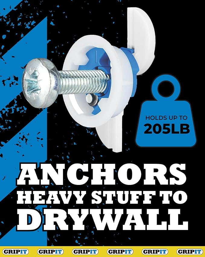 Gripit Blue Drywall Anchors | Pack of 4 | Heavy Duty Drywall Anchors | Wall - Image 2