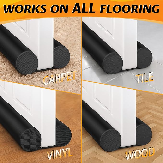 MAXTID Large Door Draft Stopper 32 Inch, Adjustable Twin, Under Door Draft - Image 7