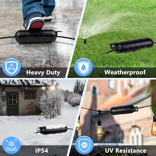 NineLeaf 2 Pack Outdoor Extension Cord Cover Waterproof, Weatherproof - Image 2
