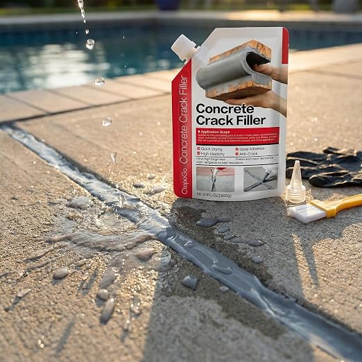 Concrete Crack Filler 4-Pack 4.4LB Grey | Self-Leveling, High Elasticity Cement - Image 3