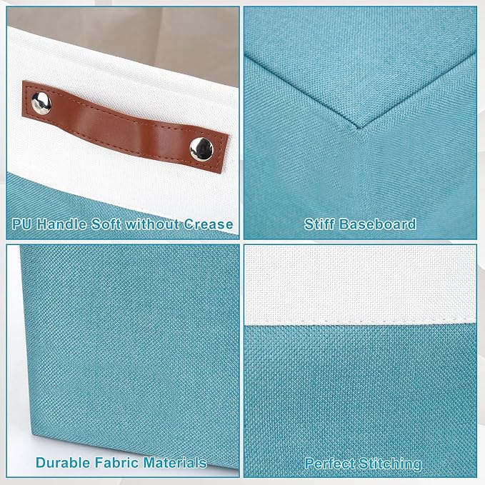 Large Fabric Storage Baskets | 50L Storage Bins, Decorative Linen Closet Baskets - Image 5