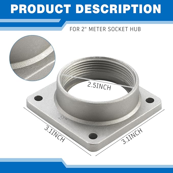 Relaxweex 2 Pack Meter Socket Hub, Aluminum Socket Connector - Image 2