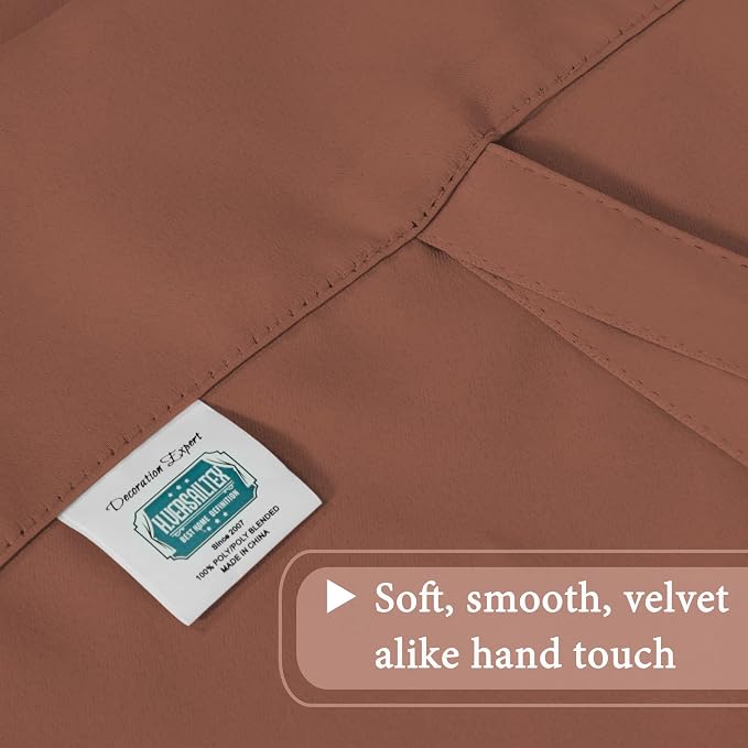 H.VERSAILTEX Blackout Tie Up Curtain 2 Panels Thermal Insulated Window Shade - Image 9