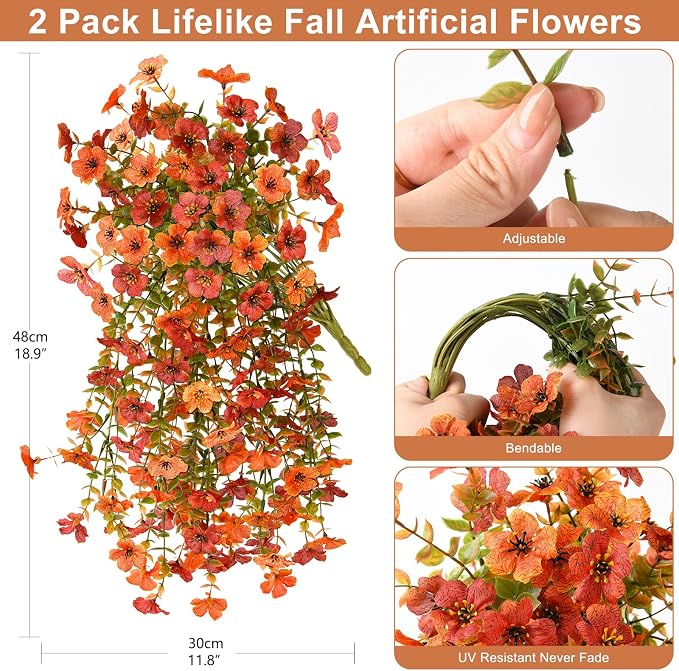ZFProcess Artificial Fall Flowers - Image 3