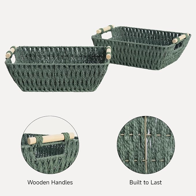 StorageWorks Wicker Storage Basket, Baskets - Image 4
