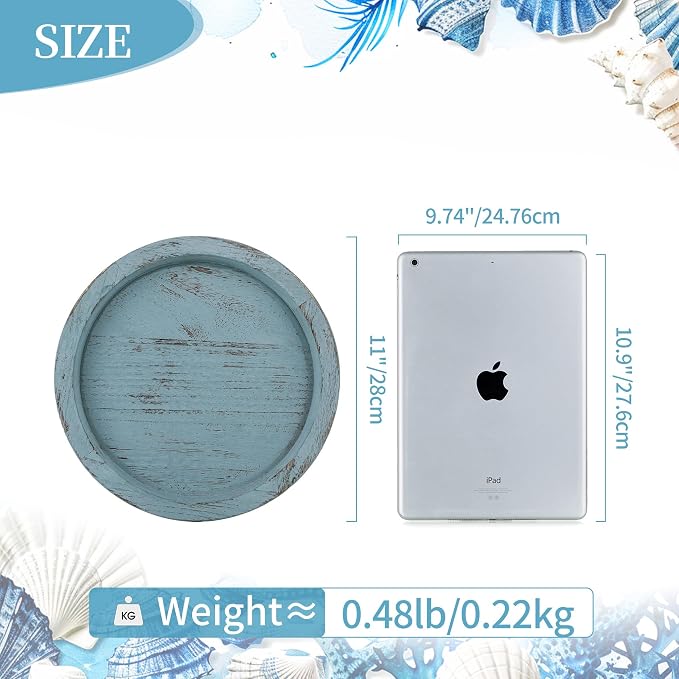Hanobe Coastal Decorative Tray, Farmhouse Plate - Image 5