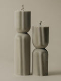 LAWA Hourglass Pillar Candle by LAWA+Candles