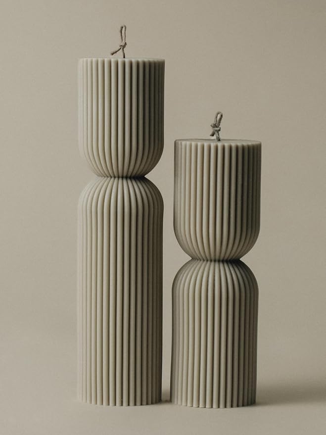 LAWA Hourglass Pillar Candle by LAWA+Candles