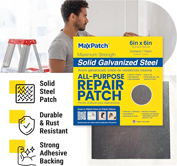 MaxPatch® 4 in. x 4 in. Self-Adhesive Surface Repair Patch, All-Purpose - Image 2