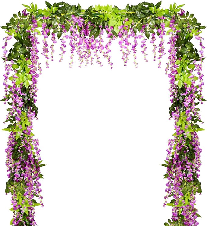 Lvydec Wisteria Artificial Flowers Garland by Lvydec