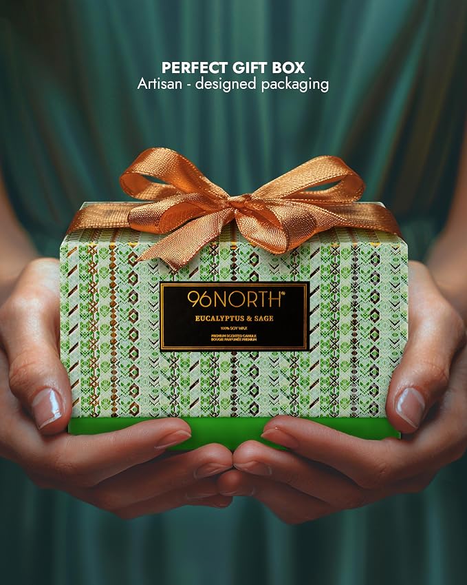 Luxury Eucalyptus & Sage Soy Candle | Large 3 Wick Jar Candle | Up to 50 Hours - Image 6
