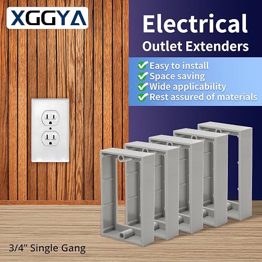 Single Gang Receptacle Outlet Box Extenders 3/4" - Image 2