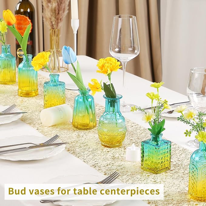 Glass Bud Vases in Bulk Set of 30 Pcs, Small Glass Vases - Image 2