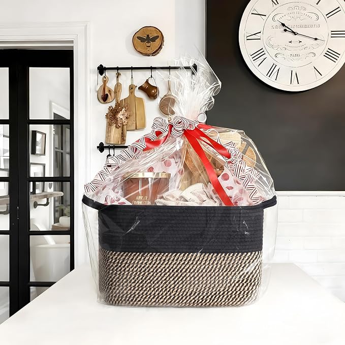 Goodpick Woven Storage Basket for Shelves, Wicker Baskets for Books, Toys & - Image 5