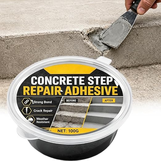 Concrete Step Repair Adhesive, Heavy Duty Concrete Crack Repair, Strong Bond by Unknown