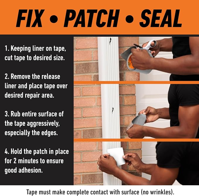 GORILLA Waterproofing Tape, Permanent Seal, UV-Resistant Backing, Bonds Vinyl - Image 4