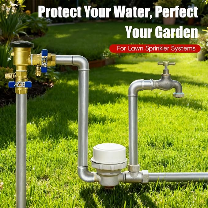 1 Inch Brass Pressure Vacuum Breaker, 400PSI Backflow Preventer Valve | - Image 6