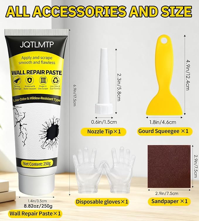 Wall Repair Paste, 8.8 OZ Drywall Spackle - Image 8