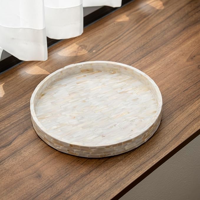 PEMAR 11" Creamy White Mother of Pearl Tray - Image 10