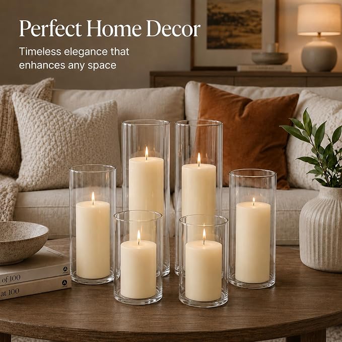 Set of 24 Lvory White Pillar Candles - Image 5