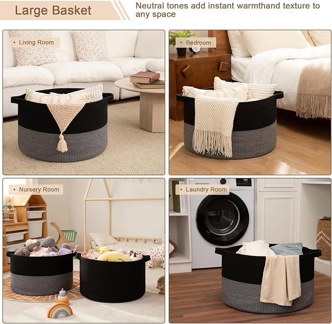 OIAHOMY 90L XXXLarge Blanket Basket - Image 5