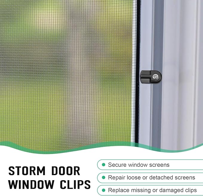 20 Pack Flush Storm Window Screen Door Clips to Hold in Windows, Storm Door - Image 5
