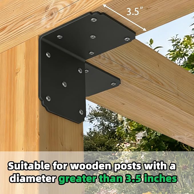 8 PCS 4x4x3.5 L Right Angle Bracket, Heavy Duty Corner Brace | - Image 6