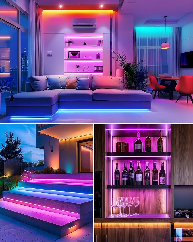 HitLights Waterproof LED Strip Lights Kit, RGB Color Changing Pre-Cut 4FT | UL - Image 9