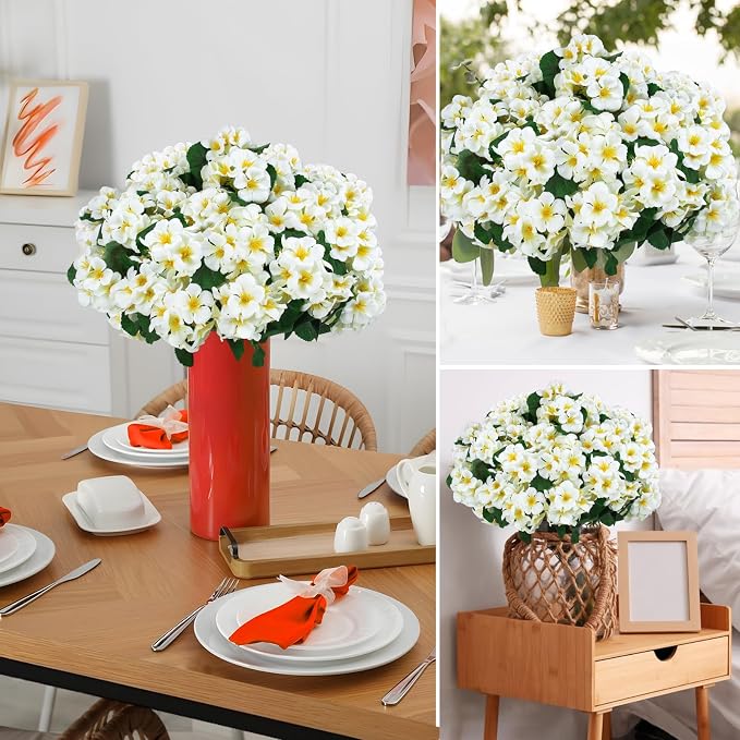 Hananona 6 Pcs Artificial Geranium Flowers - Image 6