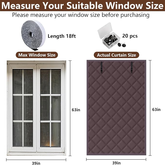 3-Layer Winter Insulated Window Curtain - Image 2