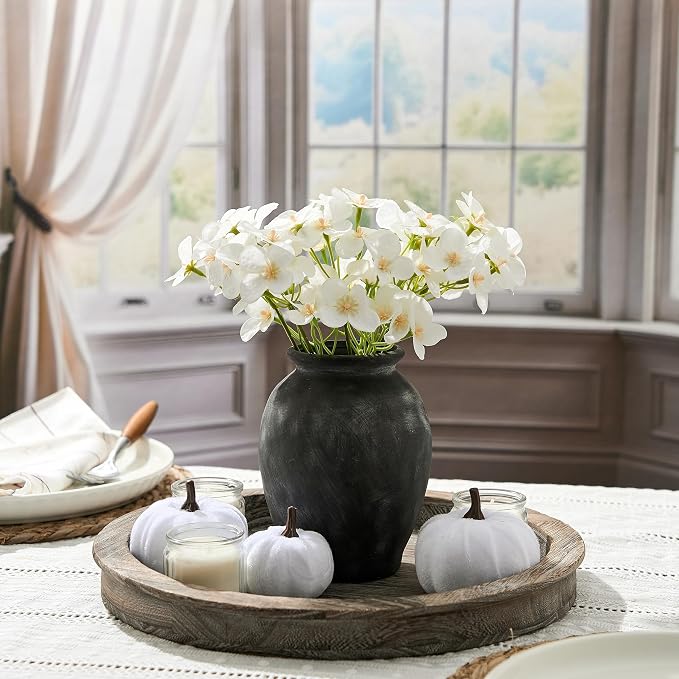 5.94" Ceramic Vase for Home Decor, Decorative Terracotta Farmhouse Rustic Vases - Image 5