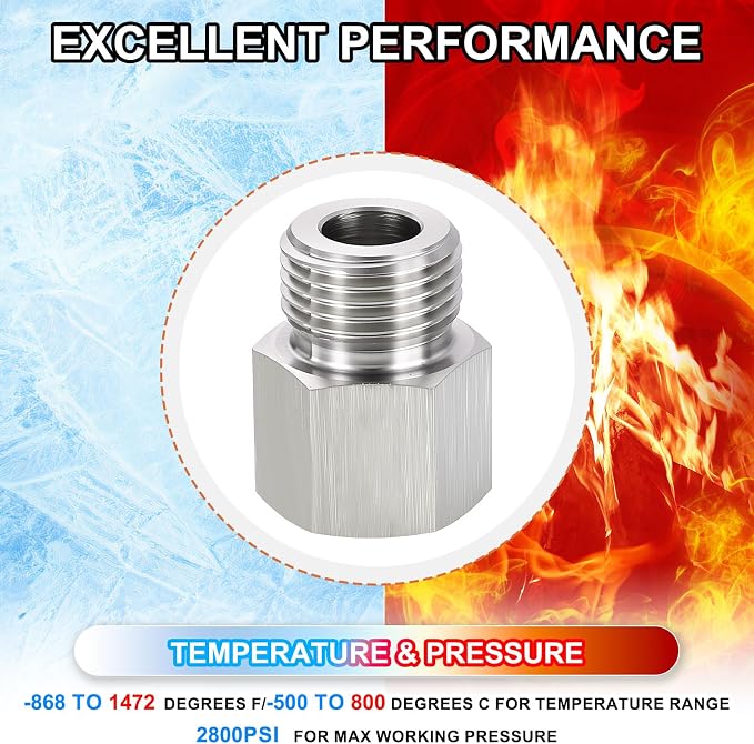 1 Pack 304 Stainless Steel FeMale to Male Adapter, 3/4" FeMale G x 3/4" Male G - Image 7