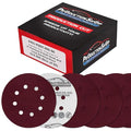 ProductionShop Premium 5" Red 8-Hole Pattern 800 Grit Sanding Discs, Box of 50 by ProductionShop