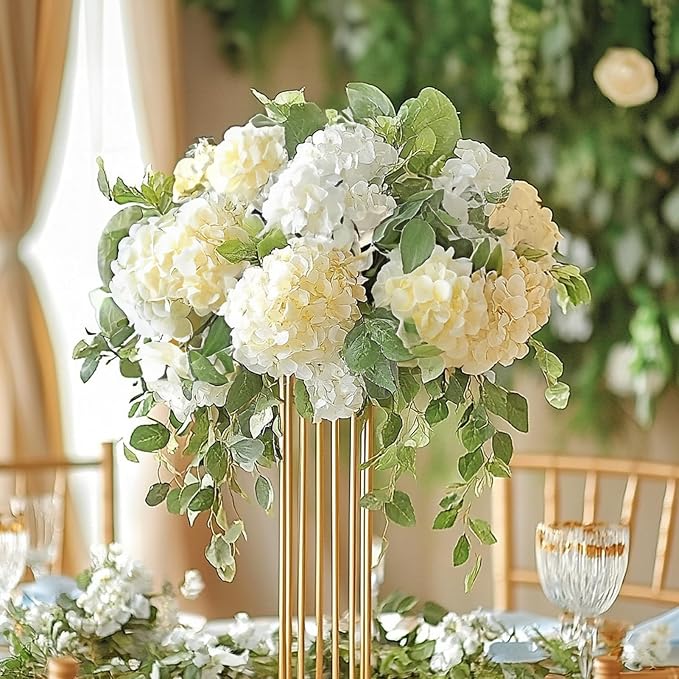 Auihiay 304Pcs Hydrangea Artificial Flowers Bulk, Silk Hydrangeas Flowers | - Image 4