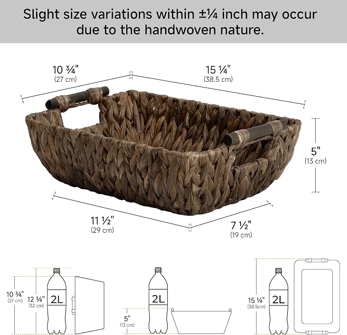 StorageWorks Wicker Storage Basket, Organizing Baskets - Image 2
