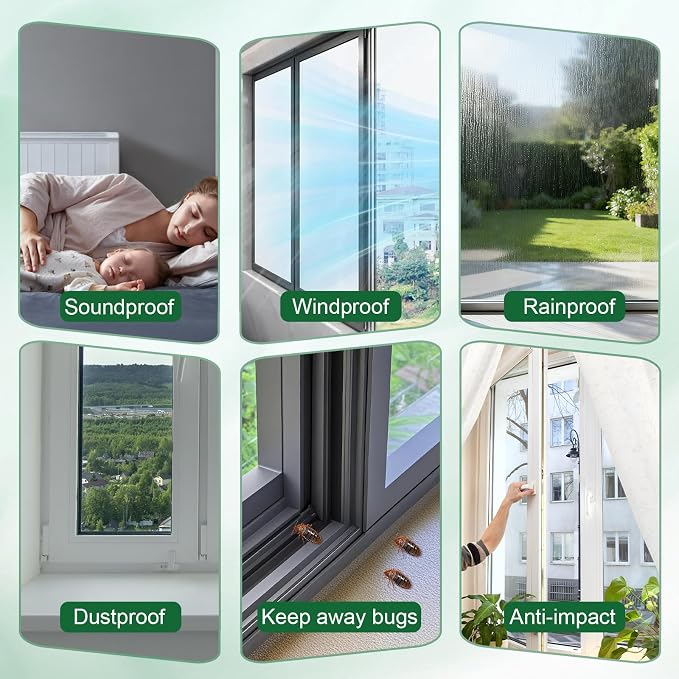 39FT Weather Stripping Door and Window Seal, Self-Adhesive Soundproofing Seal - Image 6