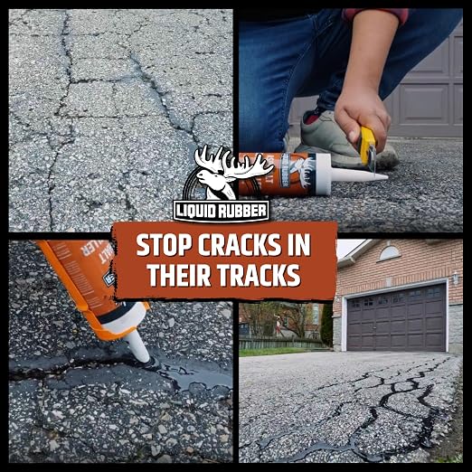 Liquid Rubber Self-Leveling Asphalt Driveway Crack Filler, Parking Lot & - Image 5
