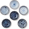 Eisinly 6 Pack Dipping Bowls, 3 OZ Small Ceramic Soy Sauce Dish, Vintage Blue | by Eisinly
