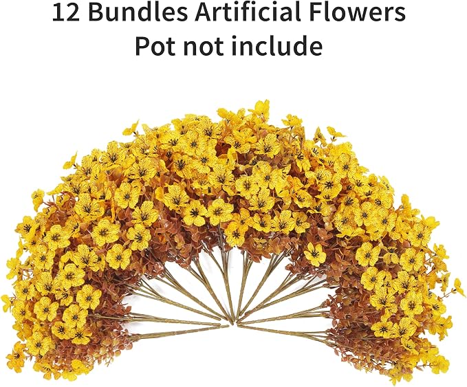 Artificial Faux Mums Flowers Plants - Image 6