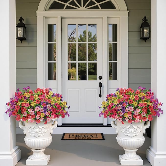 Artificial Faux Flowers Plants for Outdoors Outside Spring Summer Decoration - Image 2