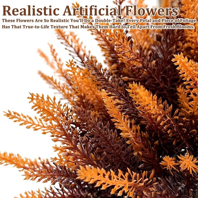 TURNMEON 10 Bundles Artificial Fall Flowers - Image 6