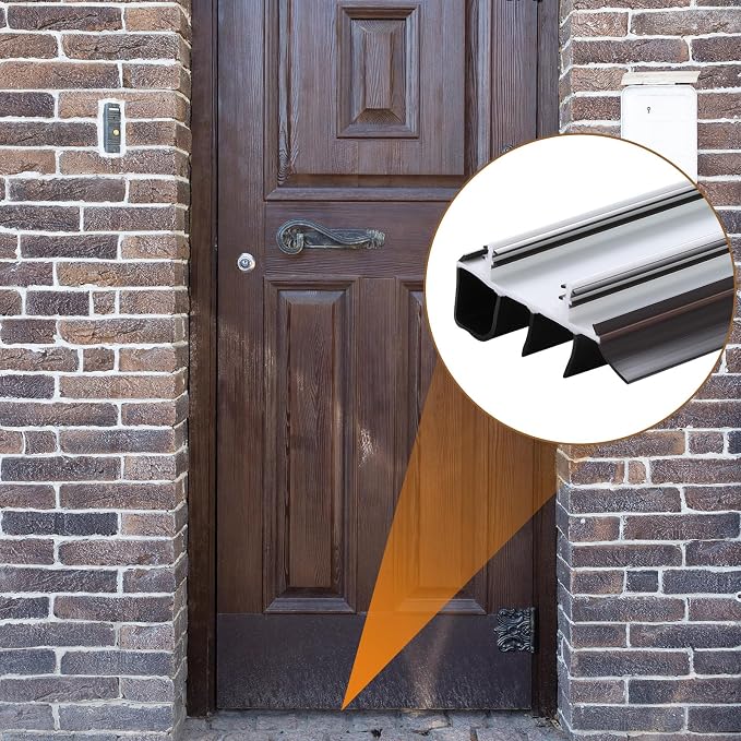 Briwooody 2 Pack 36" Replacement Door Sweep Hardware Double Bubble Kerf Door - Image 5