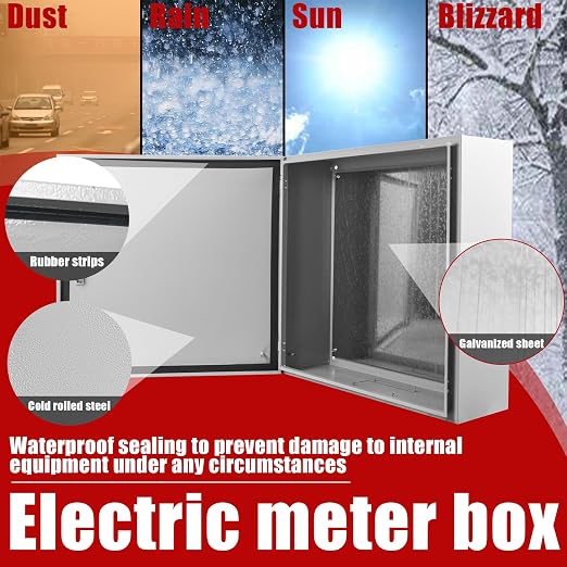 Electrical Box 24 x 24 x 8 Inch Indoor Outdoor Electrical Enclosure Box Steel - Image 4