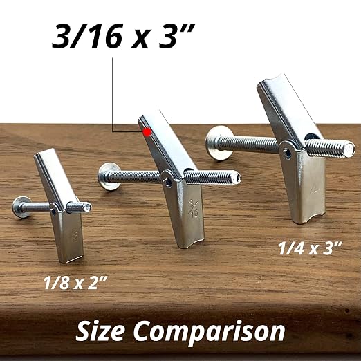 HASWARE Toggle Bolt Zinc Plated Steel and Wing Nut - Image 6