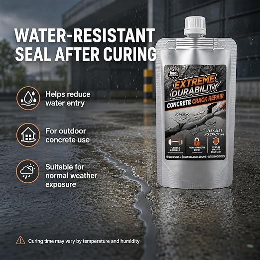 Concrete Crack Filler, 200ML Self Leveling Gray Repair Kit - Image 4