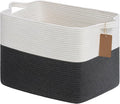 Goodpick 50L Large Woven Rope Storage Basket, Dark Gray | 18" × 14" × 12" by Goodpick