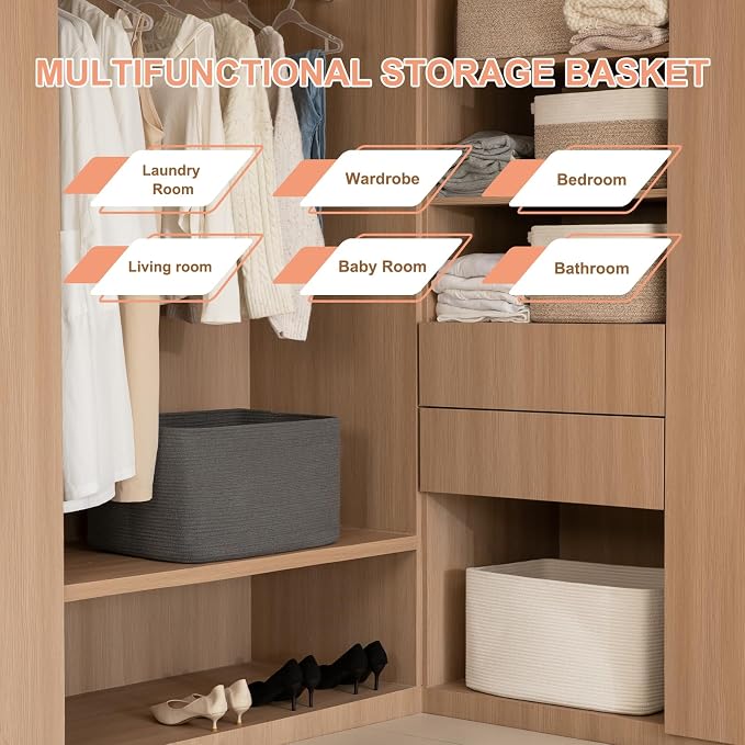 OIAHOMY 75L Large Blanket Basket, Storage Baskets - Image 5