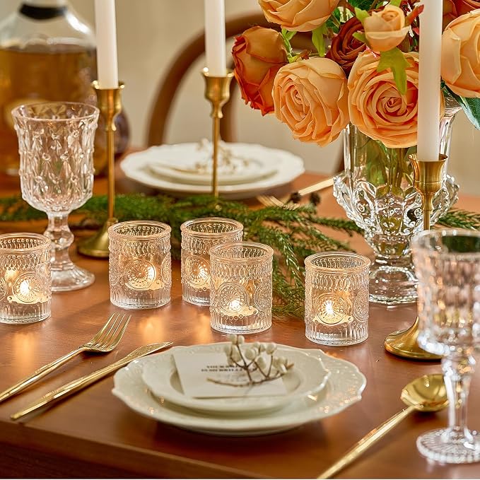 30 Pack Clear Glass Votive Candle Holders, Vintage Candle Holder Bulk, Tealight - Image 7